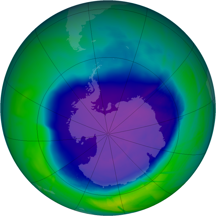 Ozone Map 2008-09-25